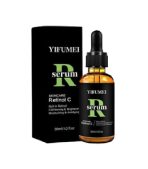 Bottle of retinol serum with a dropper on a clean background.