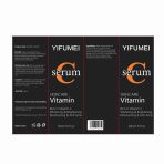 Vitamin C serum applied to the skin for brightening, anti-aging, and hydration benefits.