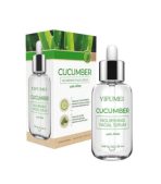Cucumber Nourishing Facial Serum applied to the skin for hydration and soothing benefits.