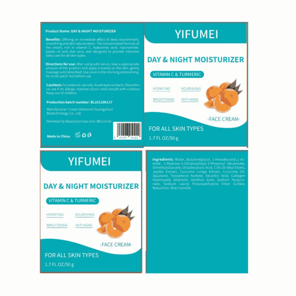 Day & Night Moisturizing Face Cream for 24-hour hydration and skin rejuvenation