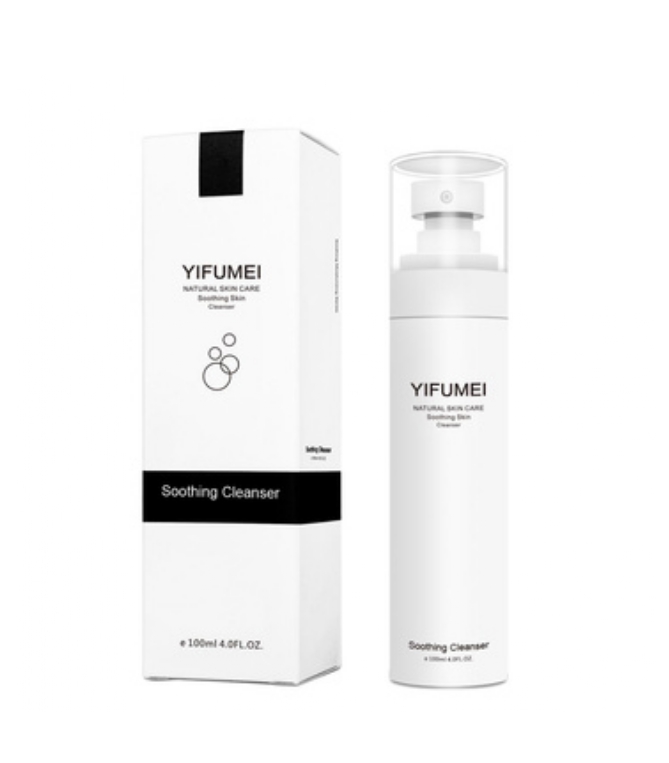 Gentle Cleanse, Soothing Touch. Bottle of soothing cleanser with gentle ingredients.