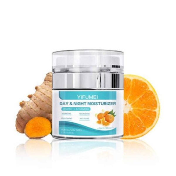 Jars of day and night moisturizing creams placed side by side on a clean surface.