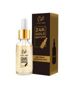 24K Gold Serum applied to the skin for a radiant, youthful glow and anti-aging benefits.