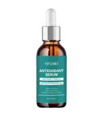 Bottle of antioxidant serum with natural ingredients for skin rejuvenation and protection.
