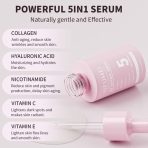 Age Defense Serum 5 in 1 bottle with anti-aging benefits, targeting fine lines, wrinkles, and skin elasticity.