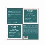 Tea Tree Repairing Cream applied to the skin, helping to reduce blemishes and soothe irritation for a clearer complexion.